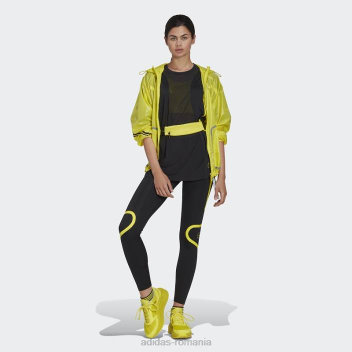 Adidas by stella mccartney negru truepace alergare leggings fashion unisex negru/galben șoc 2JBN2329