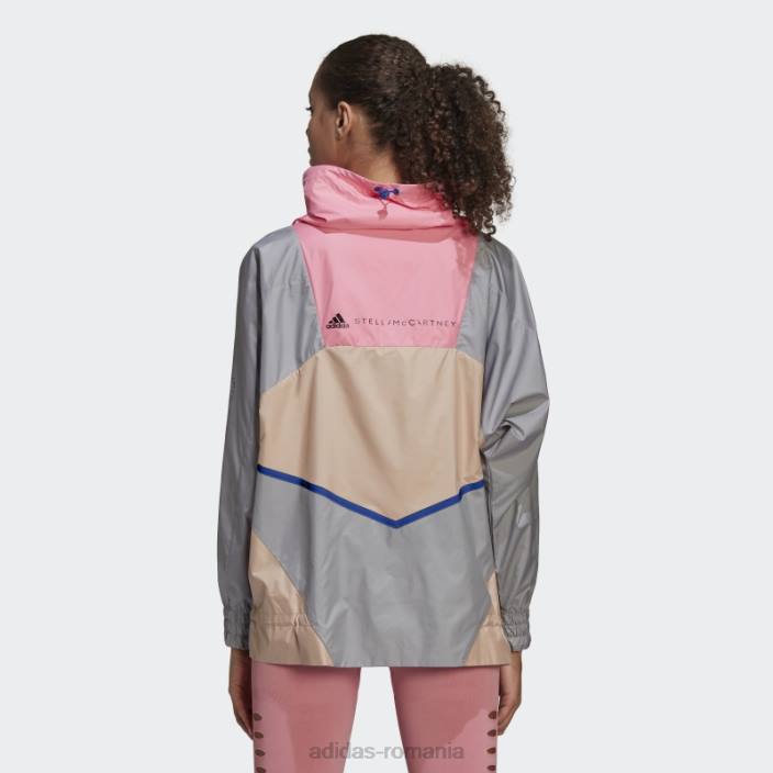 Adidas by stella mccartney sportswear jachetă cu jumătate de fermoar fashion onix light unisex onix deschis/frasin perlat/roz 2JBN24048