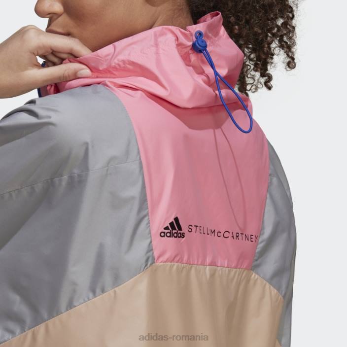 Adidas by stella mccartney sportswear jachetă cu jumătate de fermoar fashion onix light unisex onix deschis/frasin perlat/roz 2JBN24048