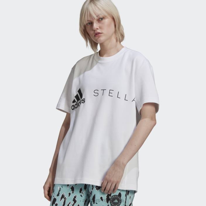 Adidas by stella mccartney tricou cu logo fashion alb unisex alb 2JBN17311