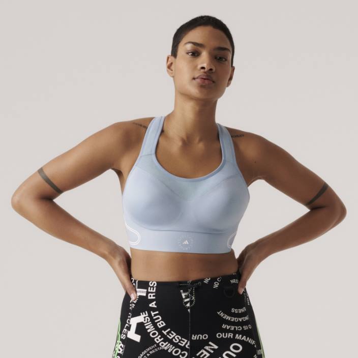 Adidas cenușiu fierbinte de stella mccartney sutien sport truepace cu susținere ridicată unisex cenușiu 2JBN10095