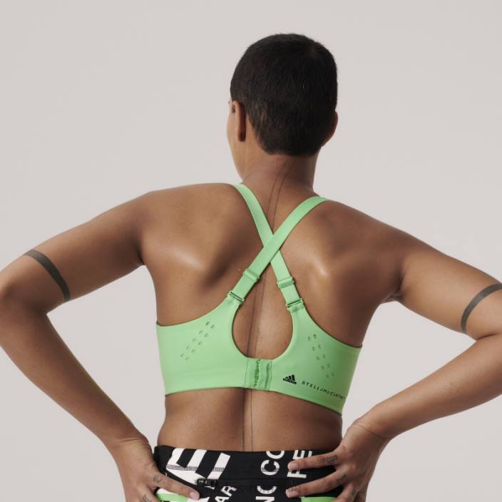 Adidas de stella mccartney Truepace sutien sport cu susținere înaltă verde unisex verde intermitent 2JBN10136