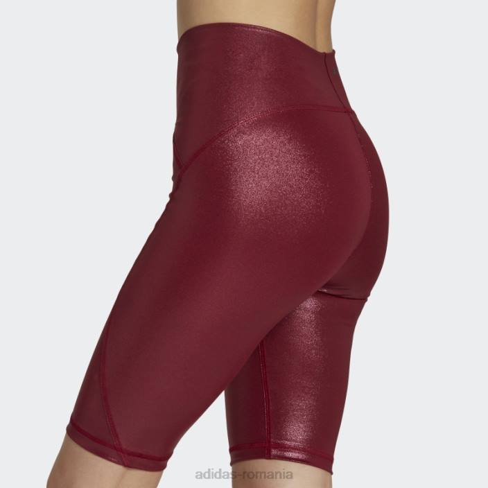 Adidas de stella mccartney colanți strălucitori pentru ciclism visiniu unisex Burgundia 2JBN23636