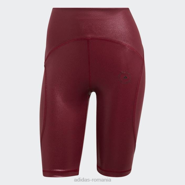 Adidas de stella mccartney colanți strălucitori pentru ciclism visiniu unisex Burgundia 2JBN23636