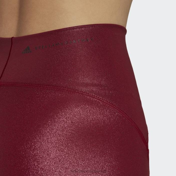 Adidas de stella mccartney colanți strălucitori pentru ciclism visiniu unisex Burgundia 2JBN23636