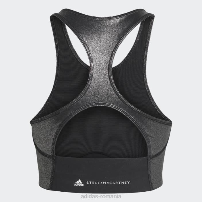 Adidas de stella mccartney dresaj strălucitor crop top fashion negru unisex alb negru 2JBN2462