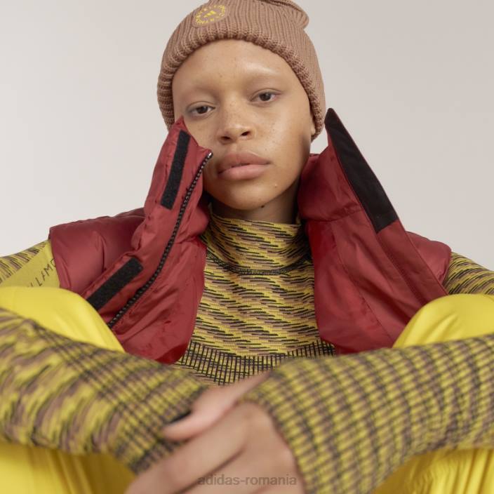 Adidas de stella mccartney gilet de iarnă căptușit la modă visiniu unisex Burgundia 2JBN22738