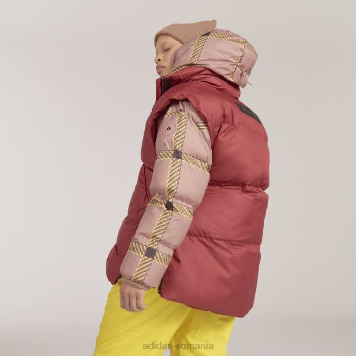 Adidas de stella mccartney gilet de iarnă căptușit la modă visiniu unisex Burgundia 2JBN22738