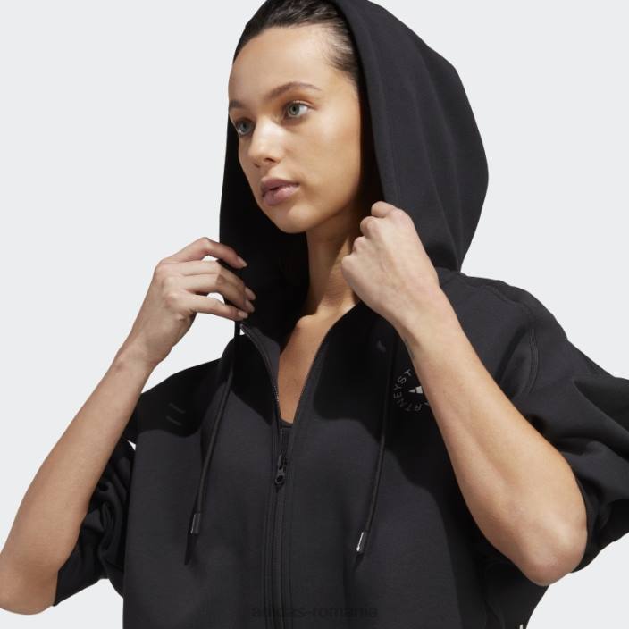 Adidas de stella mccartney hanorac decupat fashion negru unisex alb negru 2JBN16620