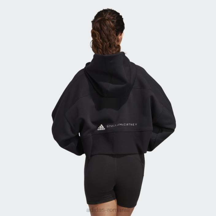 Adidas de stella mccartney hanorac decupat fashion negru unisex alb negru 2JBN16620