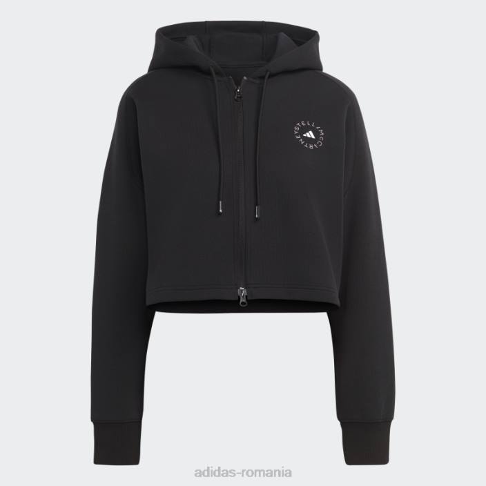 Adidas de stella mccartney hanorac decupat fashion negru unisex alb negru 2JBN16620