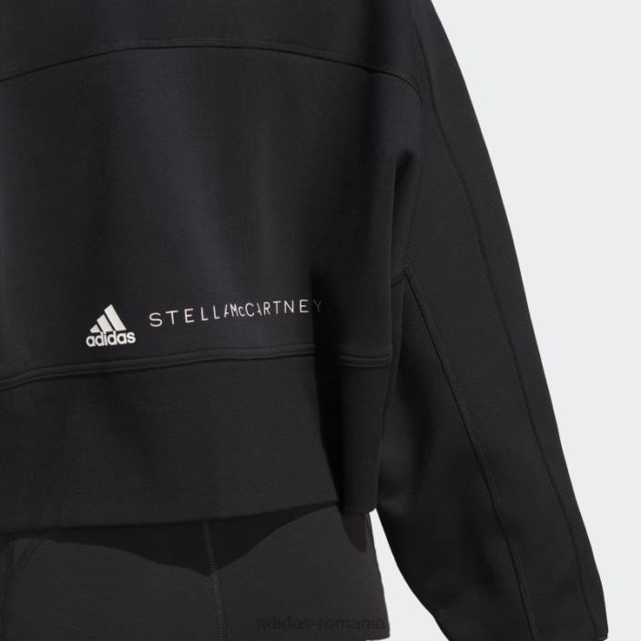 Adidas de stella mccartney hanorac decupat fashion negru unisex alb negru 2JBN16620