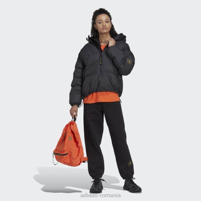 Adidas de stella mccartney hanorac decupat modă neagră unisex negru 2JBN23064