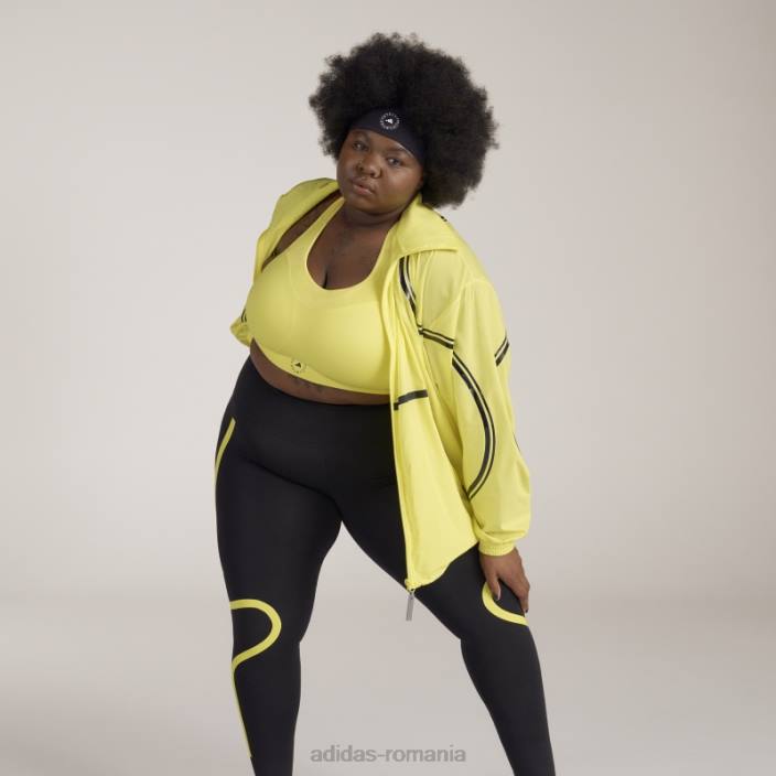 Adidas de stella mccartney jachetă de antrenament împletită truepace- plus mărime galben șoc cald unisex galben șoc 2JBN23323