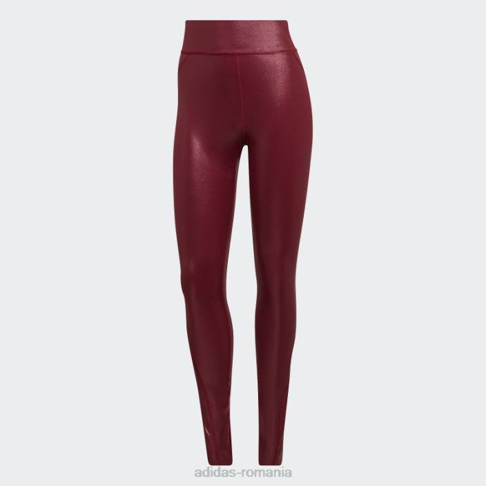 Adidas de stella mccartney jambiere de antrenament strălucitoare la modă visiniu unisex Burgundia 2JBN23494