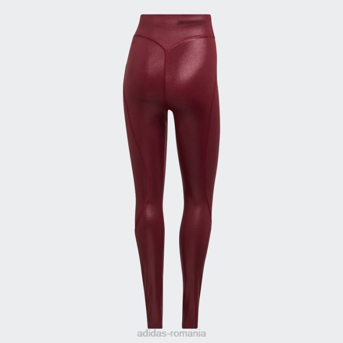 Adidas de stella mccartney jambiere de antrenament strălucitoare la modă visiniu unisex Burgundia 2JBN23494