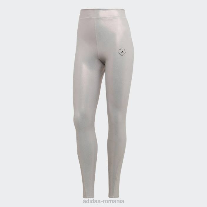 Adidas de stella mccartney jambiere strălucitoare de antrenament trandafir fierbinte unisex trandafir neclar/onix 2JBN2441