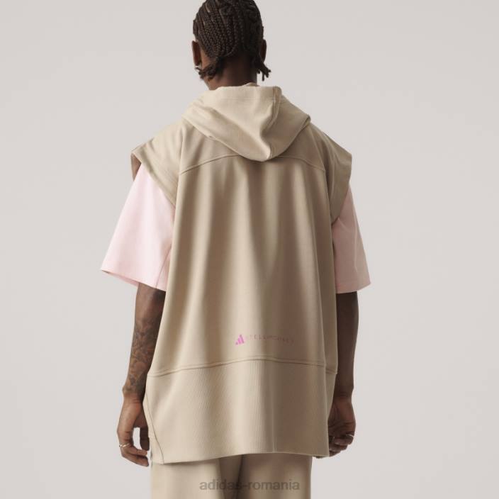 Adidas de stella mccartney îmbrăcăminte sport cu glugă fără mâneci (gen neutru) f bej fierbinte unisex f bej 2JBN6541