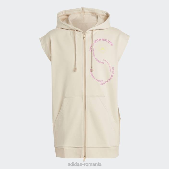 Adidas de stella mccartney îmbrăcăminte sport cu glugă fără mâneci (gen neutru) f bej fierbinte unisex f bej 2JBN6541