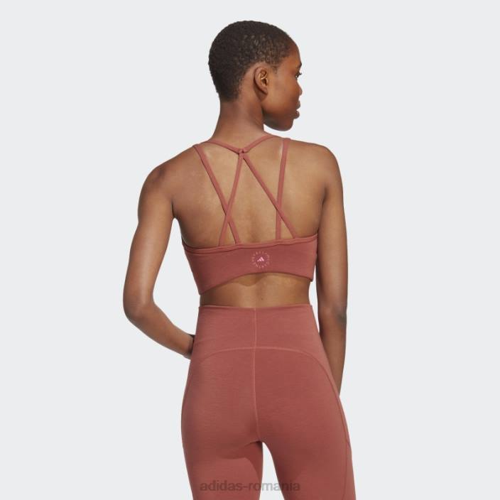 Adidas de stella mccartney sutien cu suport mediu truestrength sepia fierbinte unisex sepia 2JBN16904
