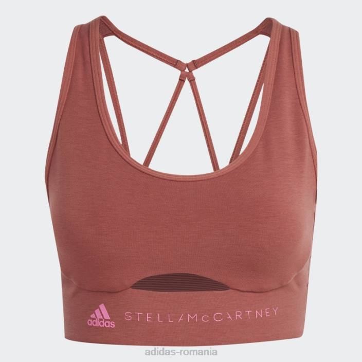 Adidas de stella mccartney sutien cu suport mediu truestrength sepia fierbinte unisex sepia 2JBN16904