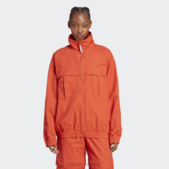 Adidas de stella mccartney truecasuals jachetă solidă țesătură cayenne ars fierbinte unisex cayenne ars 2JBN10232