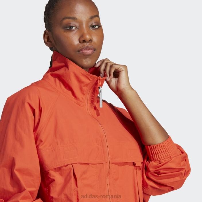 Adidas de stella mccartney truecasuals jachetă solidă țesătură cayenne ars fierbinte unisex cayenne ars 2JBN10232