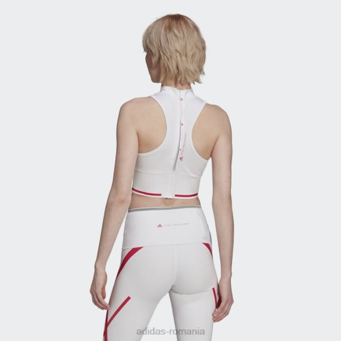 Adidas de stella mccartney truepace heat.rdy running crop top la moda albă unisex alb 2JBN2576