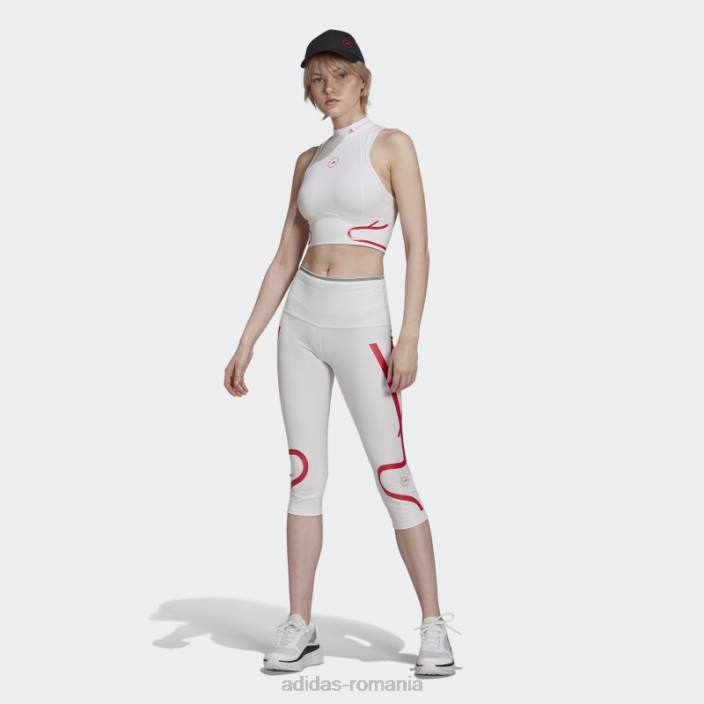 Adidas de stella mccartney truepace heat.rdy running crop top la moda albă unisex alb 2JBN2576