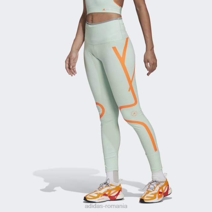 Adidas de stella mccartney truepace jambiere de alergare verde înghețat fierbinte unisex verde înghețat 2JBN2443