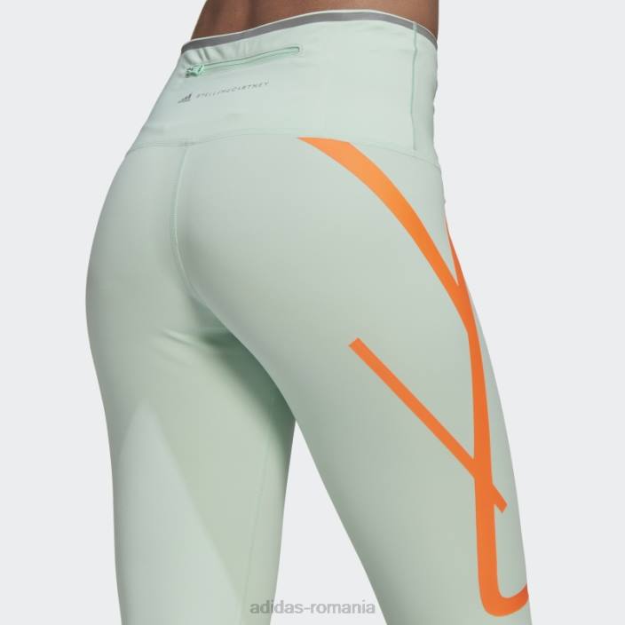 Adidas de stella mccartney truepace jambiere de alergare verde înghețat fierbinte unisex verde înghețat 2JBN2443