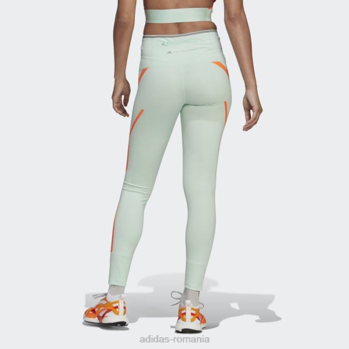 Adidas de stella mccartney truepace jambiere de alergare verde înghețat fierbinte unisex verde înghețat 2JBN2443