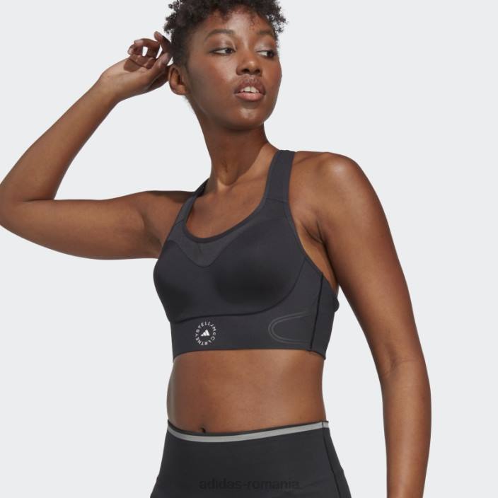 Adidas de stella mccartney truepace sutien sport cu susținere înaltă fashion negru unisex negru 2JBN9979