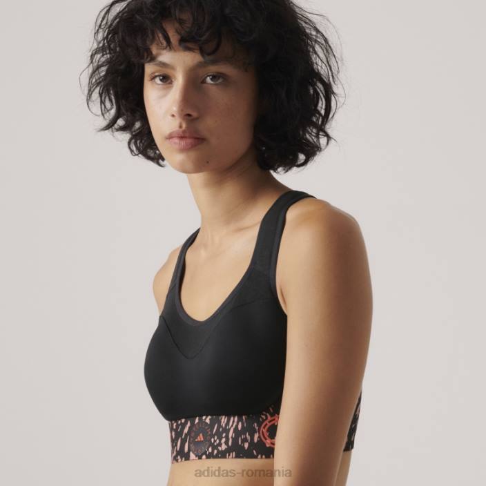 Adidas de stella mccartney truepace sutien sport de înaltă susținere pământ fashion unisex pământ/negru 2JBN10137