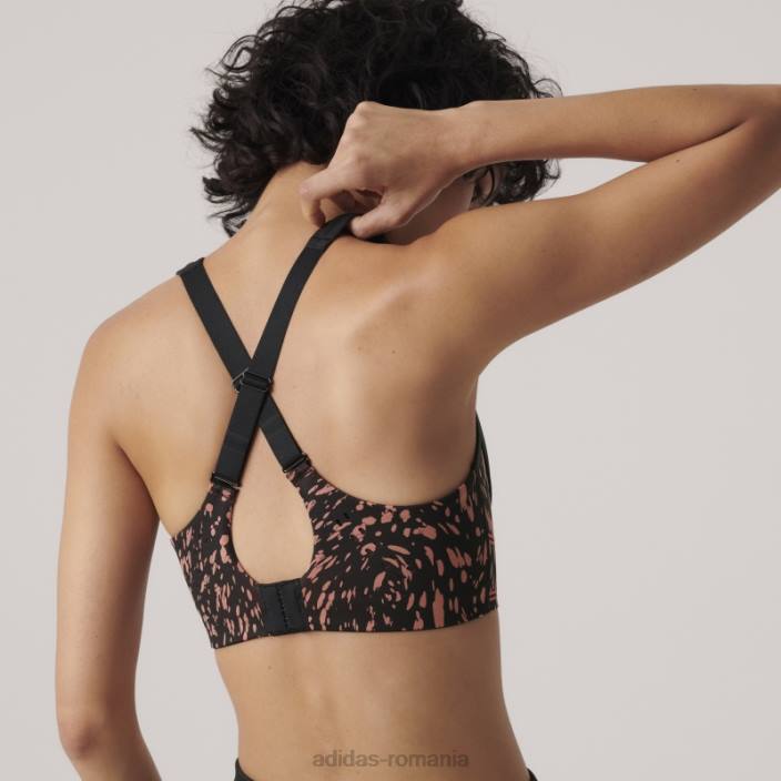 Adidas de stella mccartney truepace sutien sport de înaltă susținere pământ fashion unisex pământ/negru 2JBN10137