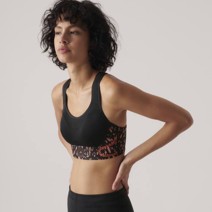 Adidas de stella mccartney truepace sutien sport de înaltă susținere pământ fashion unisex pământ/negru 2JBN10137