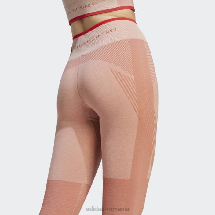 Adidas de stella mccartney truestrength yoga 7/8 tight earth hot unisex pământ/migdale/cayenne ars 2JBN16967
