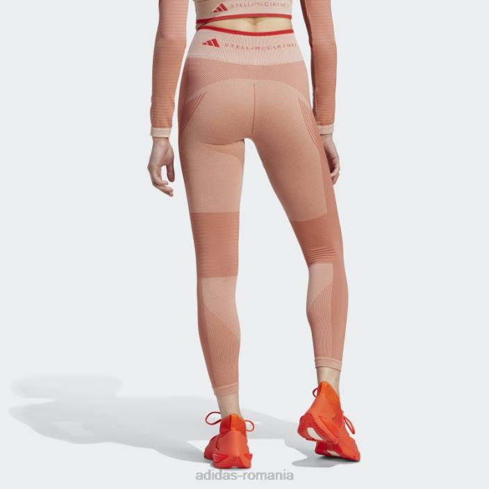 Adidas de stella mccartney truestrength yoga 7/8 tight earth hot unisex pământ/migdale/cayenne ars 2JBN16967