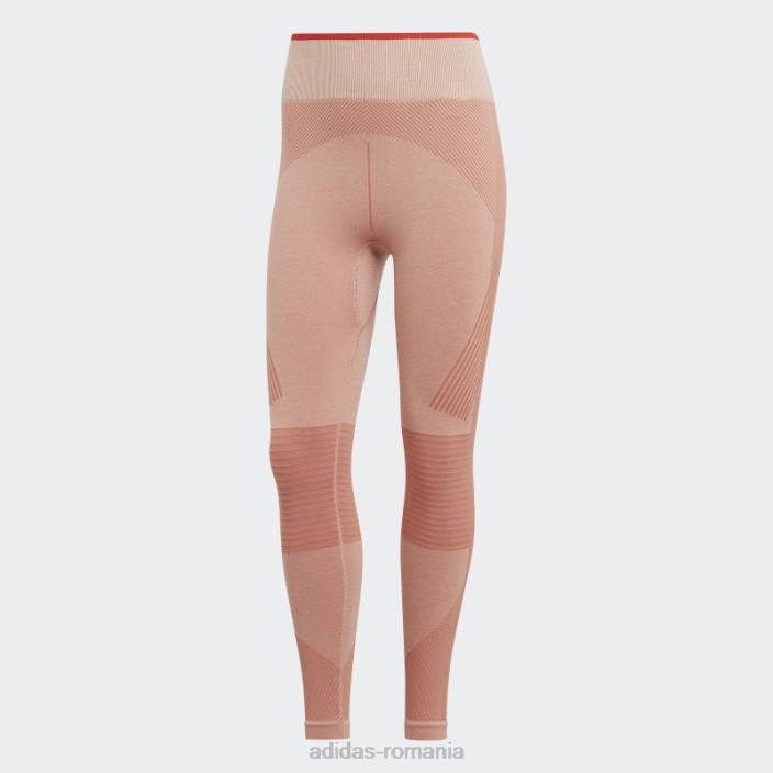 Adidas de stella mccartney truestrength yoga 7/8 tight earth hot unisex pământ/migdale/cayenne ars 2JBN16967