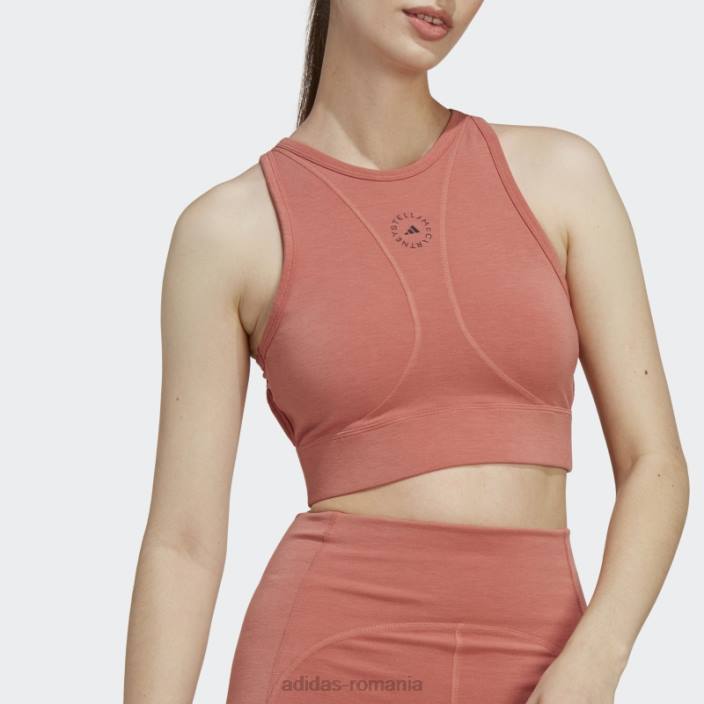 Adidas de stella mccartney truestrength yoga crop top pământ unisex pământ/negru 2JBN17285