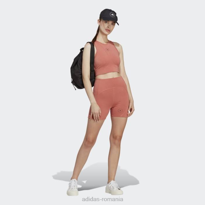 Adidas de stella mccartney truestrength yoga crop top pământ unisex pământ/negru 2JBN17285