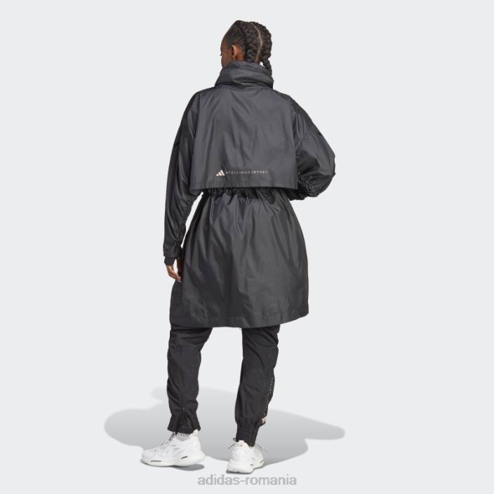 Adidas fashion black by stella mccartney truecasuals parka lungă ușoară unisex pudră neagră/ moale 2JBN16706