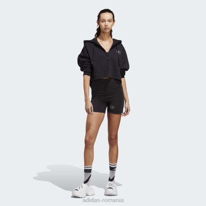 Adidas hanorac cropped fashion by stella mccartney unisex alb negru 2JBN10216