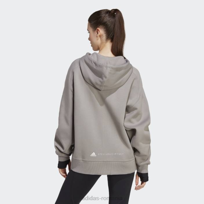 Adidas hanorac cu fermoar complet, gri porumbel de stella mccartney unisex gri porumbel 2JBN16662
