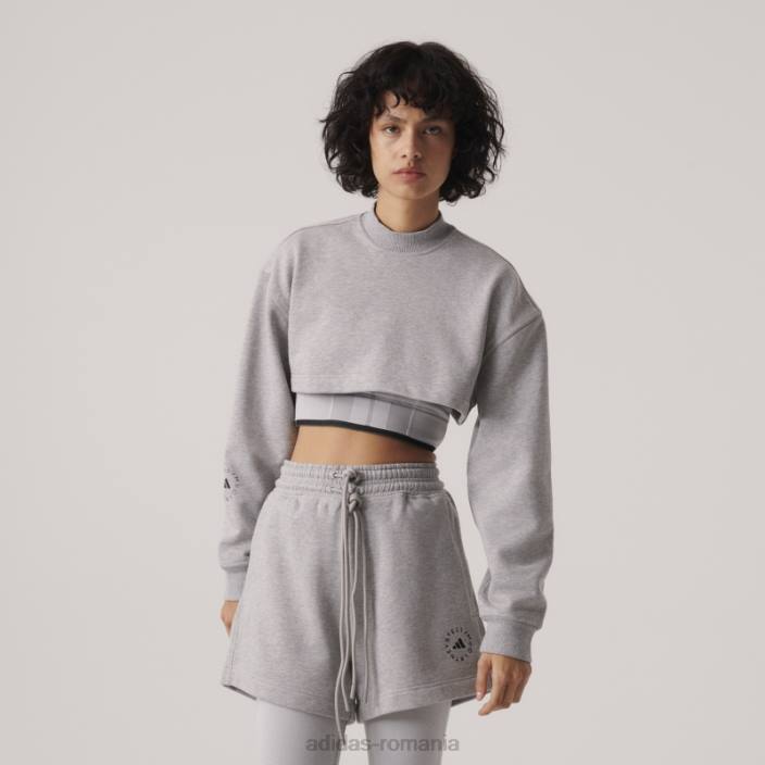 Adidas hanorac decupat, gri mediu de stella mccartney truecasuals unisex gri mediu 2JBN16645