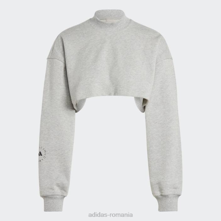 Adidas hanorac decupat, gri mediu de stella mccartney truecasuals unisex gri mediu 2JBN16645