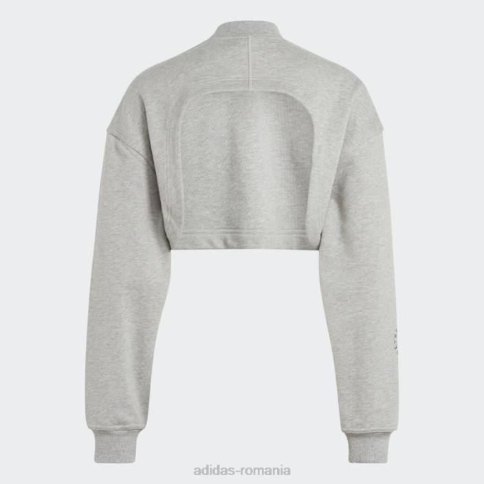 Adidas hanorac decupat, gri mediu de stella mccartney truecasuals unisex gri mediu 2JBN16645