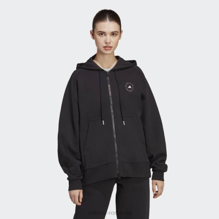 Adidas hanorac negru by stella mccartney cu fermoar complet unisex alb negru 2JBN10055