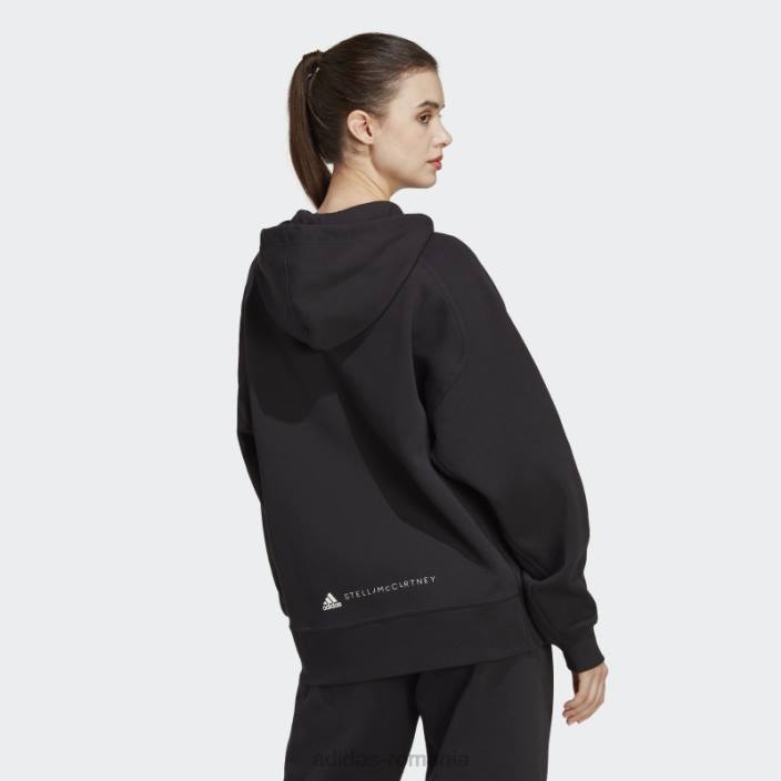 Adidas hanorac negru by stella mccartney cu fermoar complet unisex alb negru 2JBN10055
