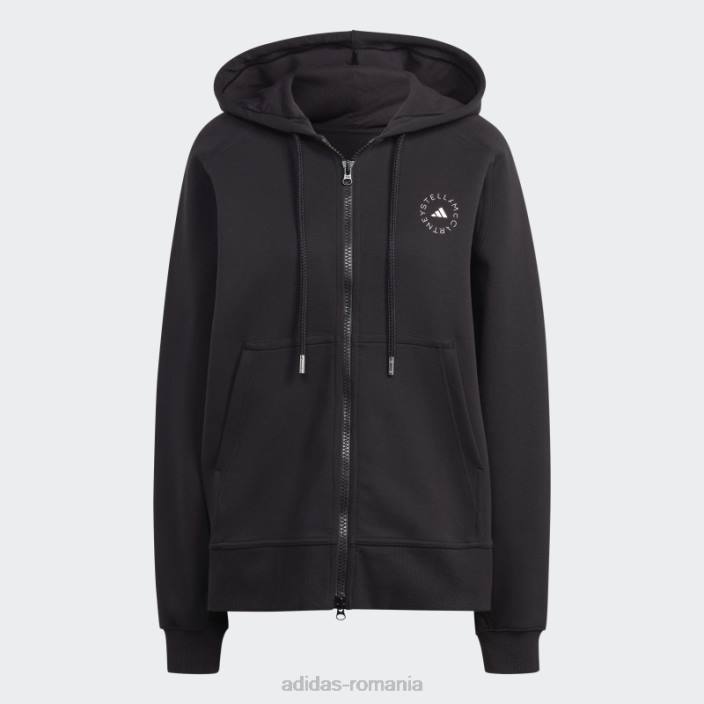 Adidas hanorac negru by stella mccartney cu fermoar complet unisex alb negru 2JBN10055
